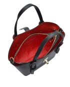 SBV 60 zwarte leren draagtas - 16x20x9 cm
