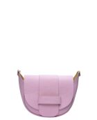 TSBV 54 rosa Schultertasche aus Leder - 13x16,5x7 cm