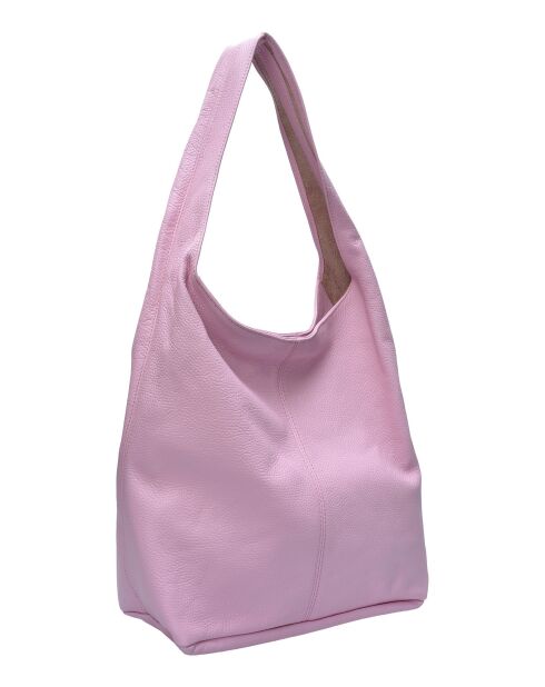 Borsa hobo TSBV 57 in pelle rosa - 32x43x15 cm