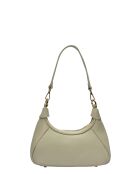 SBV 58 beigefarbene Lederhandtasche - 13x26x8 cm