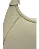 SBV 58 beigefarbene Lederhandtasche - 13x26x8 cm