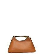 Borsa Moëtia in pelle cognac - 11,5x24x9,5 cm