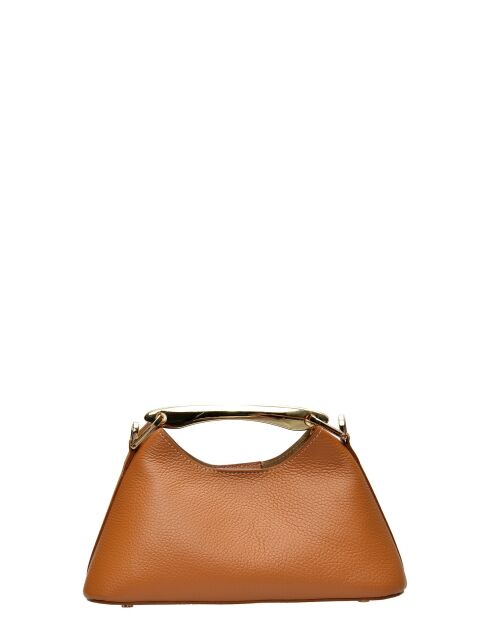 Borsa Moëtia in pelle cognac - 11,5x24x9,5 cm