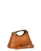 Borsa Moëtia in pelle cognac - 11,5x24x9,5 cm