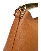 Borsa Moëtia in pelle cognac - 11,5x24x9,5 cm