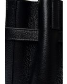 Sac à main en cuir Parker Clay noir - 23x25.5x16.5 cm