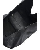 Sabrina Paris zwarte leren hobotas - 22x25x14 cm
