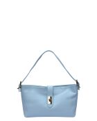 Borsa a mano Valextra in pelle celeste - 18x29x7cm