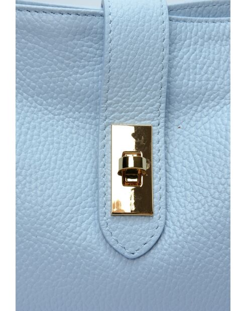 Borsa a mano Valextra in pelle celeste - 18x29x7cm