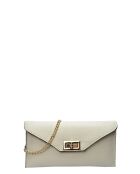 Schultertasche Thalie aus beigefarbenem Leder - 10x22x 1 cm