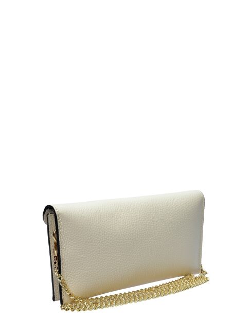 Sac bandoulière en cuir Thalie beige - 10x22x 1 cm