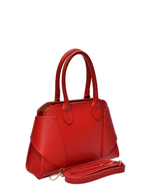 Bolso SBV 79 de piel roja - 16x22,5x5,5 cm