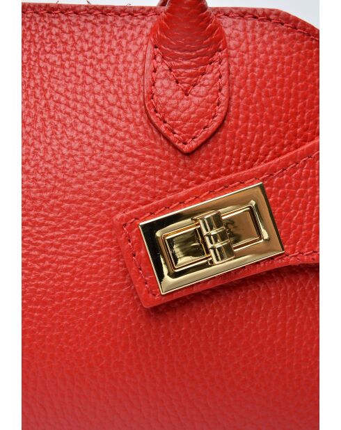 Bolso SBV 79 de piel roja - 16x22,5x5,5 cm