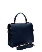TSBV 56 dunkelblaue Lederhandtasche - 20x26,5x8,5 cm