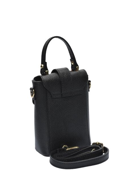 SBV 78 zwarte leren emmertas - 16,5x12x6 cm
