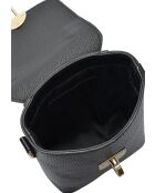 SBV 78 zwarte leren emmertas - 16,5x12x6 cm