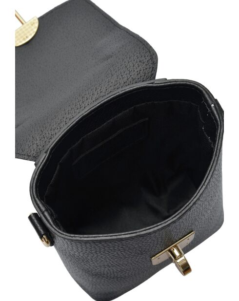 SBV 78 zwarte leren emmertas - 16,5x12x6 cm