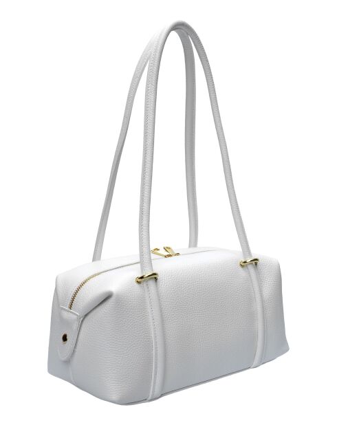 TSBV 51 weiße Schultertasche aus Leder - 13x30x12,5 cm
