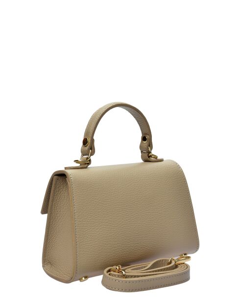 Bolso Sellenatela de piel color barro - 12,5x19,5x7,5 cm