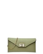 Loxwood pistachegroene leren schoudertas - 10x22x 1 cm