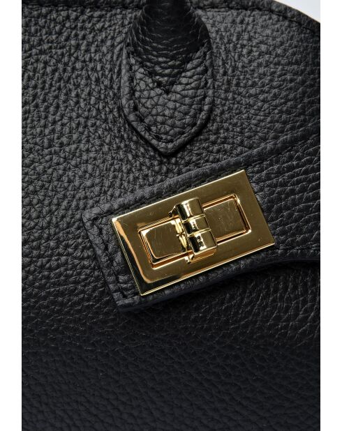 SBV 79 Tragetasche aus schwarzem Leder - 16x22,5x5,5 cm
