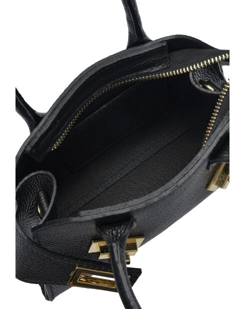 SBV 79 Tragetasche aus schwarzem Leder - 16x22,5x5,5 cm