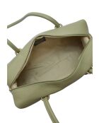 Matt & Nat pistachegroene leren schoudertas - 14x38x12,5 cm