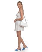 Sac bandoulière en cuir Rsypetiste blanc - 16.5x28x10 cm