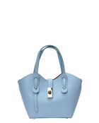 Bolso SBV 60 de piel celeste - 16x20x9 cm
