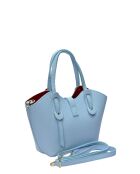 Bolso SBV 60 de piel celeste - 16x20x9 cm
