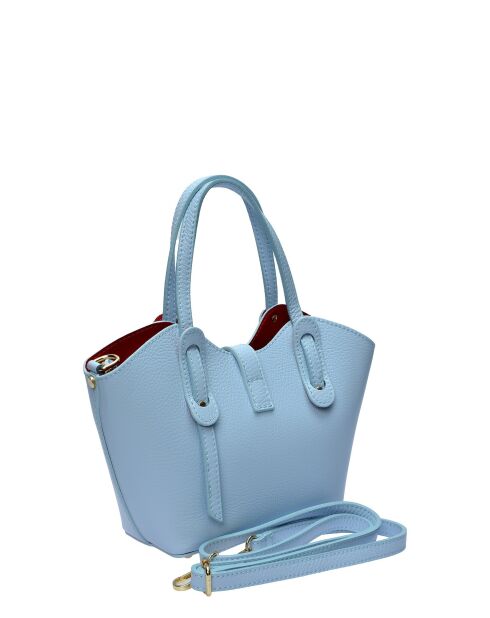 Bolso SBV 60 de piel celeste - 16x20x9 cm