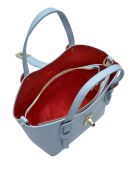 Bolso SBV 60 de piel celeste - 16x20x9 cm
