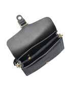 SBV 82 zwarte leren schoudertas - 14x25,5x9 cm
