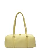 Nanucci Schultertasche aus gelbem Leder - 14x38x12,5 cm