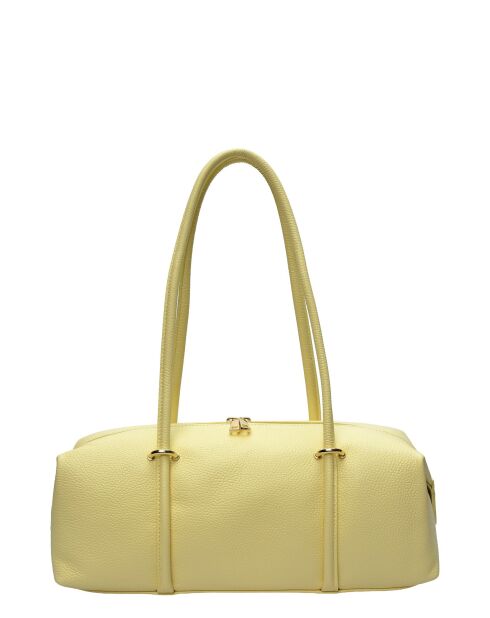 Nanucci Schultertasche aus gelbem Leder - 14x38x12,5 cm