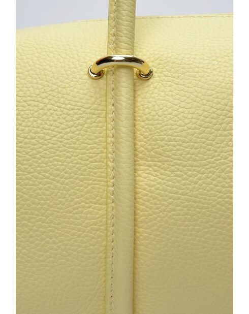 Nanucci Schultertasche aus gelbem Leder - 14x38x12,5 cm