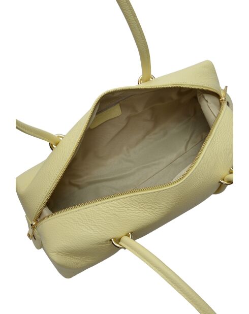 Nanucci Schultertasche aus gelbem Leder - 14x38x12,5 cm