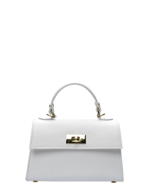 Bolso de piel Oleada blanco - 12,5x19,5x7,5 cm