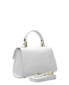 Borsa in pelle Oleada bianca - 12,5x19,5x7,5 cm
