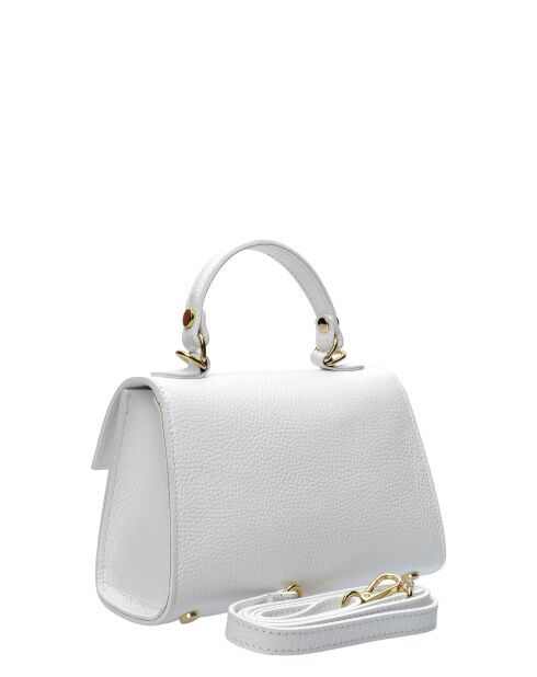 Bolso de piel Oleada blanco - 12,5x19,5x7,5 cm