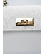Borsa in pelle Oleada bianca - 12,5x19,5x7,5 cm