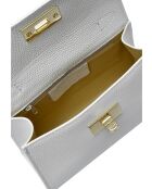 Borsa in pelle Oleada bianca - 12,5x19,5x7,5 cm