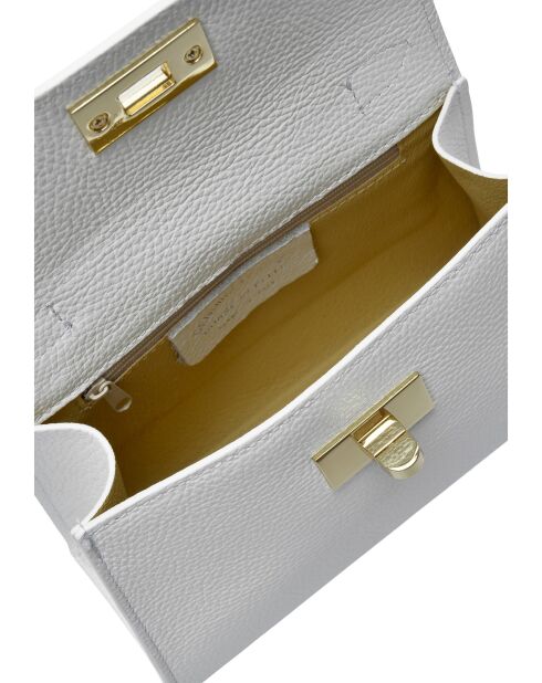 Bolso de piel Oleada blanco - 12,5x19,5x7,5 cm