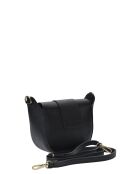 TSBV 54 Schultertasche aus schwarzem Leder - 13x16,5x7 cm
