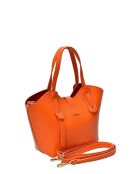 SBV 60 oranje leren draagtas - 16x20x9 cm