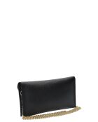 Bandolera Kaszer de piel negra - 10x22x 1 cm