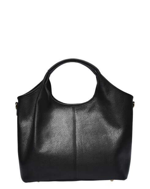Bandolera Maison de Vacances de piel negra - 24x40x14,5 cm