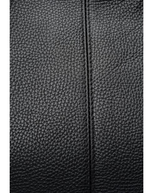 Bandolera Maison de Vacances de piel negra - 24x40x14,5 cm