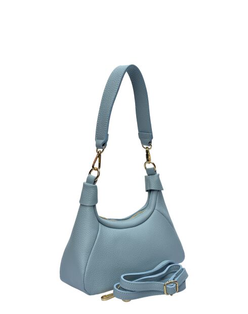 Bolso SBV 58 de piel celeste - 13x26x8 cm