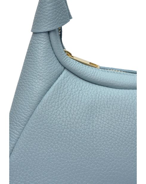 Bolso SBV 58 de piel celeste - 13x26x8 cm